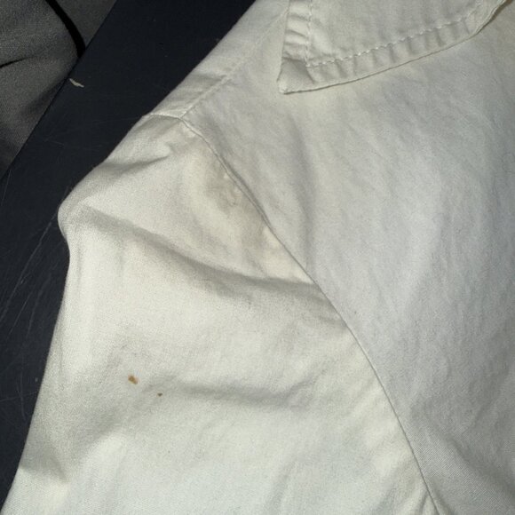 Moda International Button Up Shirt Women’s Size 2XS Ivory Long Sleeve Collared - Picture 2 of 16